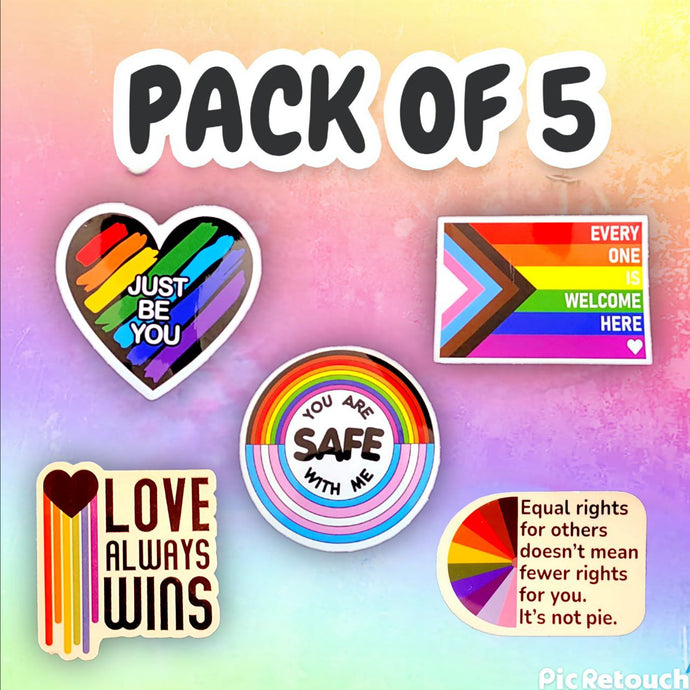 PACK OF 5 -   You are safe stickers