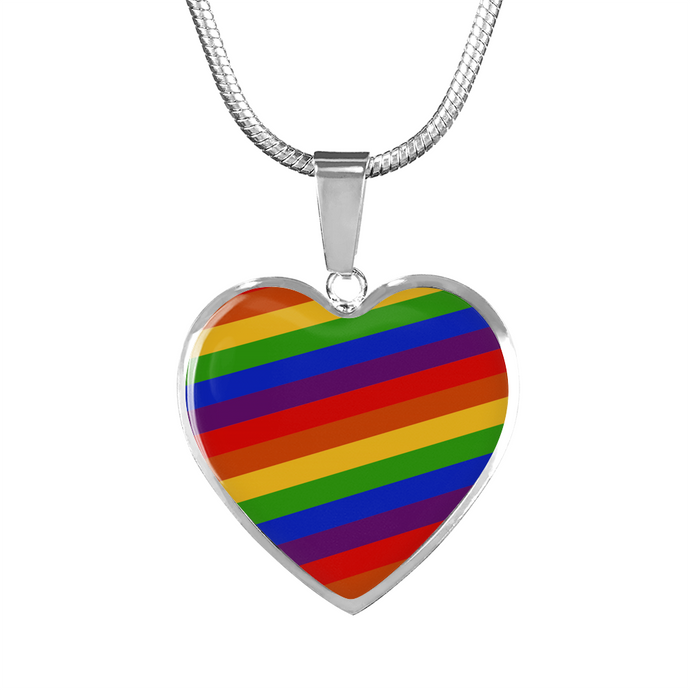 Handmade LGBT Heart Necklace