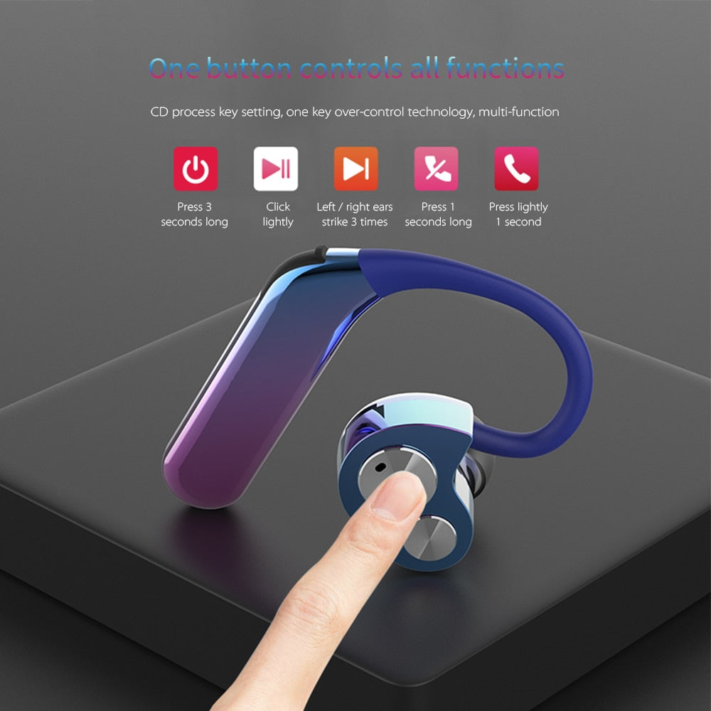 Rainbow Earhook Bluetooth Earphones