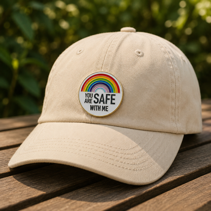 You Are Safe With Me Pin (Rainbow)