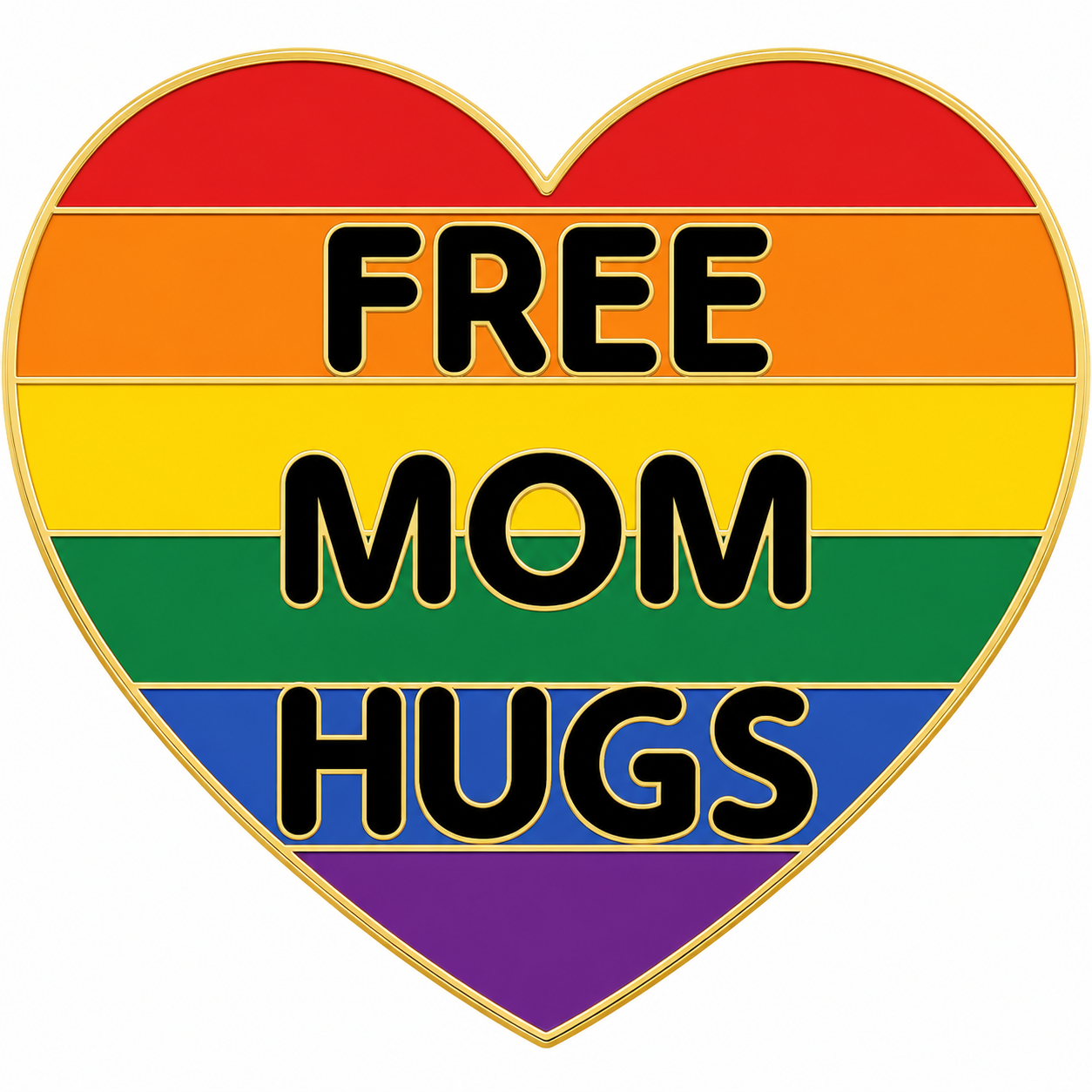 Free Mom Hugs Pin