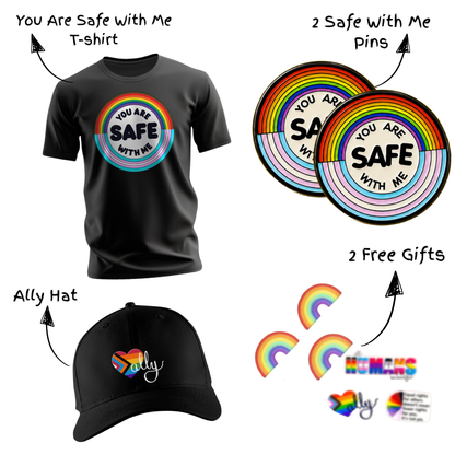 You Are Safe With Me Pin