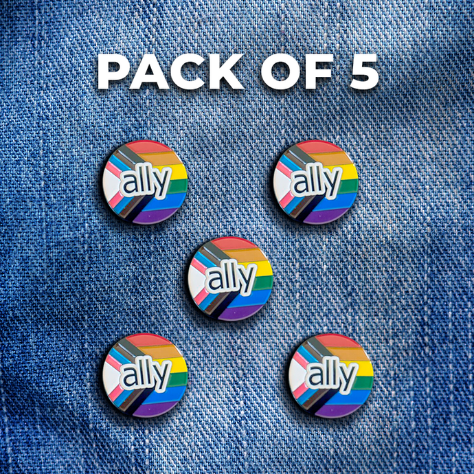 Round Ally Pin 5 Pack