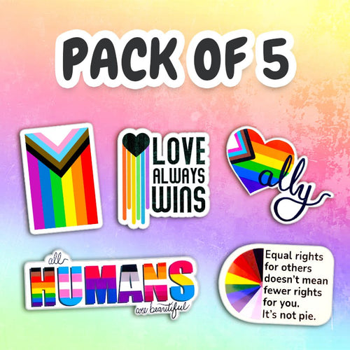 PACK OF 5 - Equal Rights Stickers