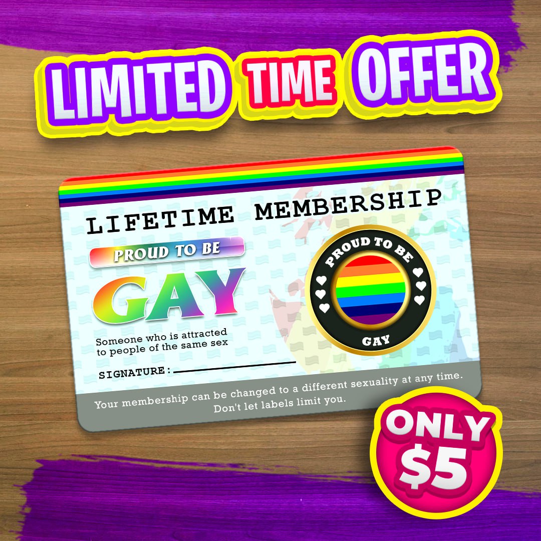 GMC - Gay Membership Card - Novelty Gift