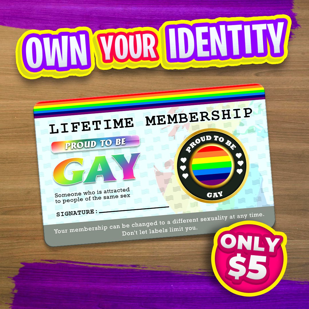 GMC - Gay Membership Card - Novelty Gift