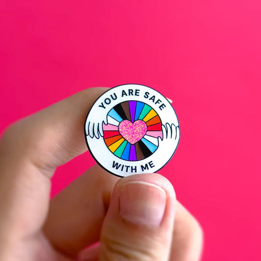 LGBT Ally You're safe with me Subtle Pride Pin (Buy 1 Get 1 Free)