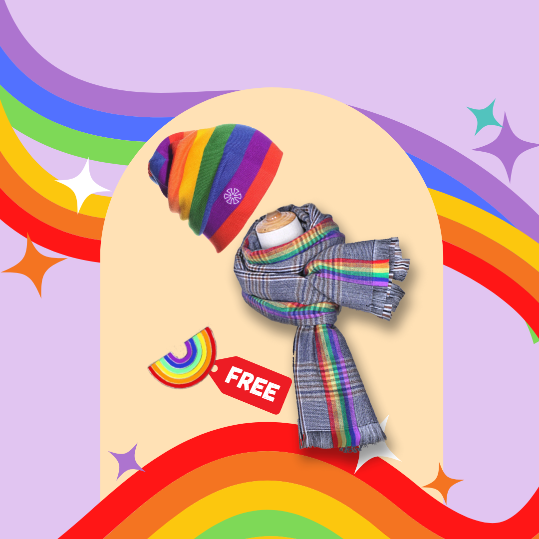 Pride Bundle 2 *Scarf + Beanie + Free Rainbow Pin*