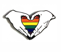 Load image into Gallery viewer, Rainbow Heart Pride Pin