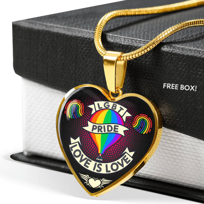 LGBT Pride - Love Is LOve Dark Necklace