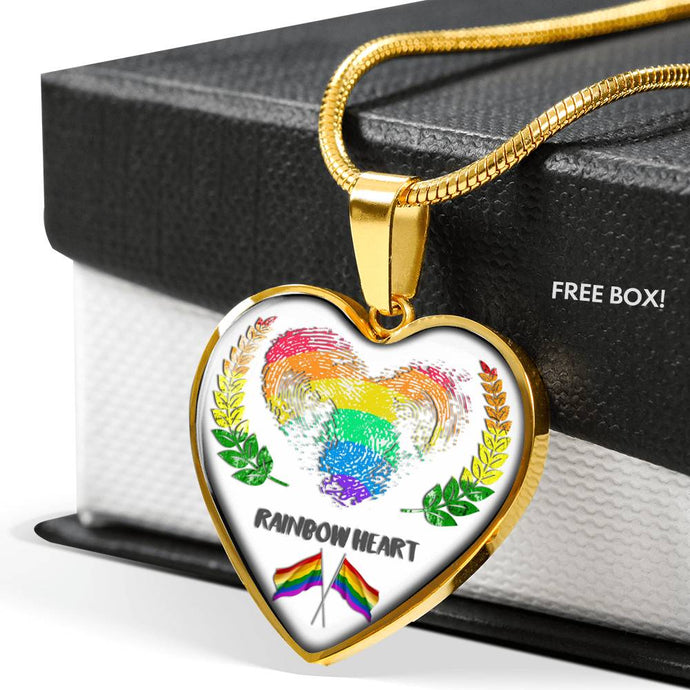 Rainbow Heart - LGBT Flag Necklace