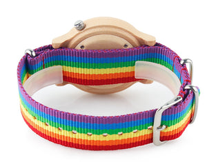 Pride Rainbow Wooden Watch