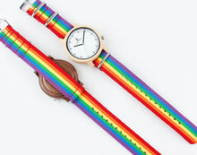 Load image into Gallery viewer, Pride Rainbow Wooden Watch