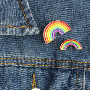 LGBT Rainbow metal brooch pins 10 QTY