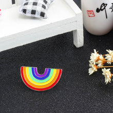 Load image into Gallery viewer, Exclusive LGBT Rainbow metal brooch pins