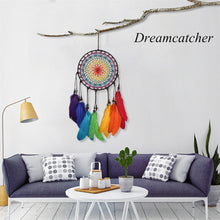 Load image into Gallery viewer, Special Deal Handmade Rainbow Feather Dream Catcher &amp; Free Rainbow Pin